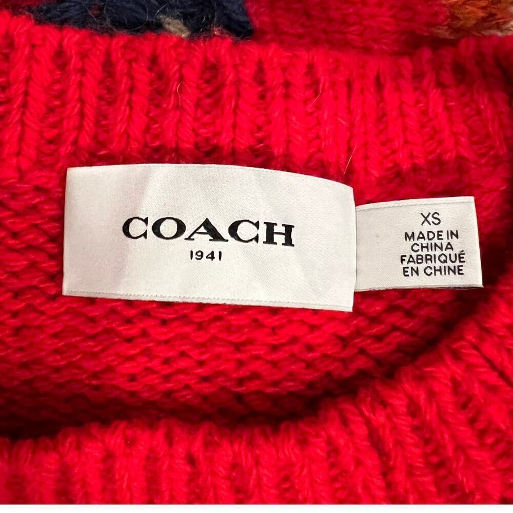 COACH Motif Crewneck Sweater 1941 SIZE X-SMALL - Picture 7 of 9